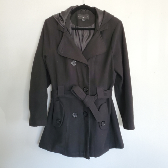 Metaphor Jackets & Blazers - Women's Black Peacoat - US L